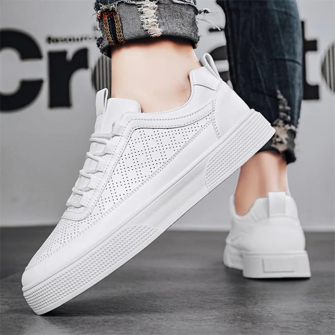 Herren Sneaker Leder Atmungsaktiv Bequem Rutschfest-Luzern Mode