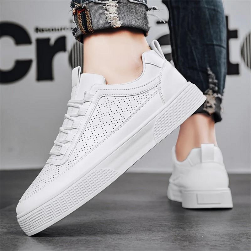 Herren Sneaker Leder Atmungsaktiv Bequem Rutschfest-Luzern Mode