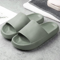 Hausschuhe | Breiter Riemen | Slip-On | Stoßdämpfend | EVA-Schaum | Flexibel-Grün-34/35-Luzern Mode