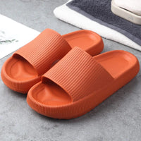 Hausschuhe | Breiter Riemen | Slip-On | Stoßdämpfend | EVA-Schaum | Flexibel-Orange-34/35-Luzern Mode