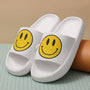 Hausschuhe | Breiter Riemen | Slip-On | Stoßdämpfend | EVA-Schaum | Flexibel-Smiley-34/35-Luzern Mode