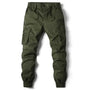 Herren Cargo Hose Baumwolle mit Taschen und Kordelzug-Armeegrün-29-Luzern Mode