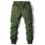 Herren Cargo Hose Baumwolle mit Taschen und Kordelzug-Olivgrün-29-Luzern Mode