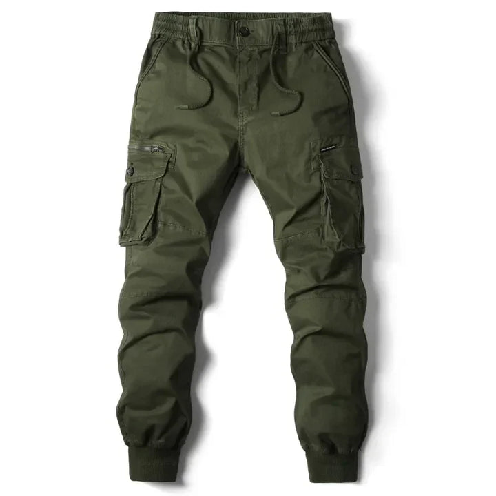 Herren Cargo Hose Baumwolle mit Taschen und Kordelzug-Luzern Mode