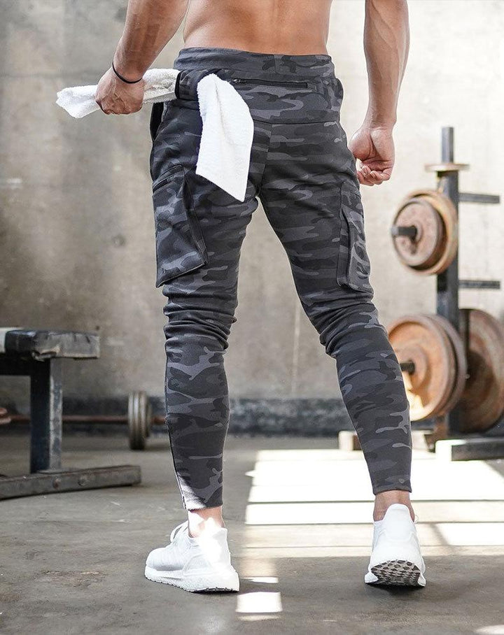 Herren Camo Jogginghose mit Taschen für Fitnessstudio-Luzern Mode
