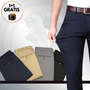 Herren Chinohose mit Stretchkomfort für Büro und Freizeit-Blau-29-Luzern Mode