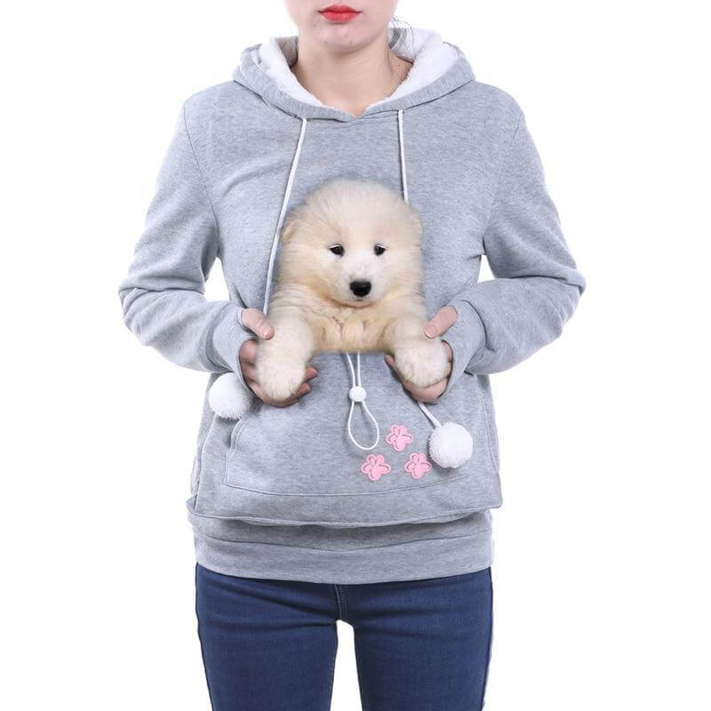 Katzen Kapuzenpullover mit Bauchtasche für Haustiere-Luzern Mode