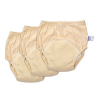 Bio-Baumwolle Spitzenwindel für Babys - Weiche Stoffwindel-Beige (3 Stück)-Medium (8-11 kg)-Luzern Mode