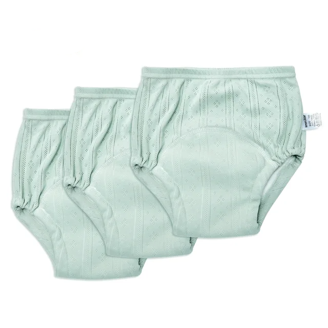 Bio-Baumwolle Spitzenwindel für Babys - Weiche Stoffwindel-Grün (3 Stück)-Medium (8-11 kg)-Luzern Mode