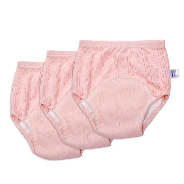 Bio-Baumwolle Spitzenwindel für Babys - Weiche Stoffwindel-Rosa (3 Stück)-Medium (8-11 kg)-Luzern Mode