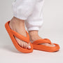 Komfort Slipper Damen und Herren | Weich | Rutschfest | Sommer Zehentrenner-Orange-36-Luzern Mode