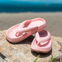 Komfort Slipper Damen und Herren | Weich | Rutschfest | Sommer Zehentrenner-Rosa-36-Luzern Mode