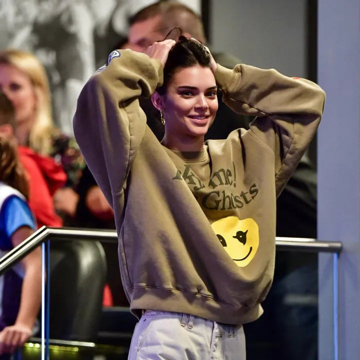 Unisex Sweatshirt mit Flammen- und Logo-Print, Streetwear-Luzern Mode