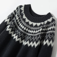 Norwegerpullover Damen Strickpullover Wintermode Skandinavisch-Luzern Mode