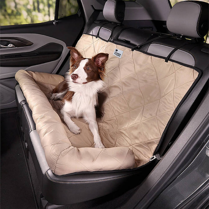 Hundeautositzbett | Komfortabel | Schützend | Langlebig | Weich | Wasserdicht-Creme Khaki-Luzern Mode