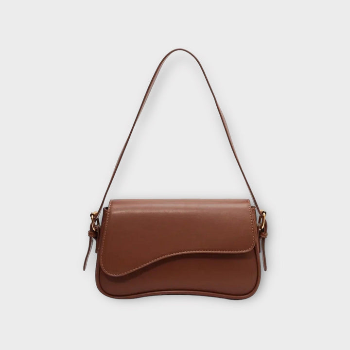 Damen Umhängetasche Leder - Elegante Handtasche Alltag-Kaffeebraun-Luzern Mode