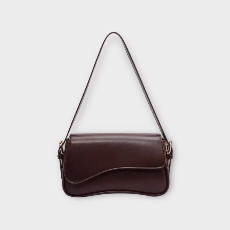 Damen Umhängetasche Leder - Elegante Handtasche Alltag-Rotbraun-Luzern Mode
