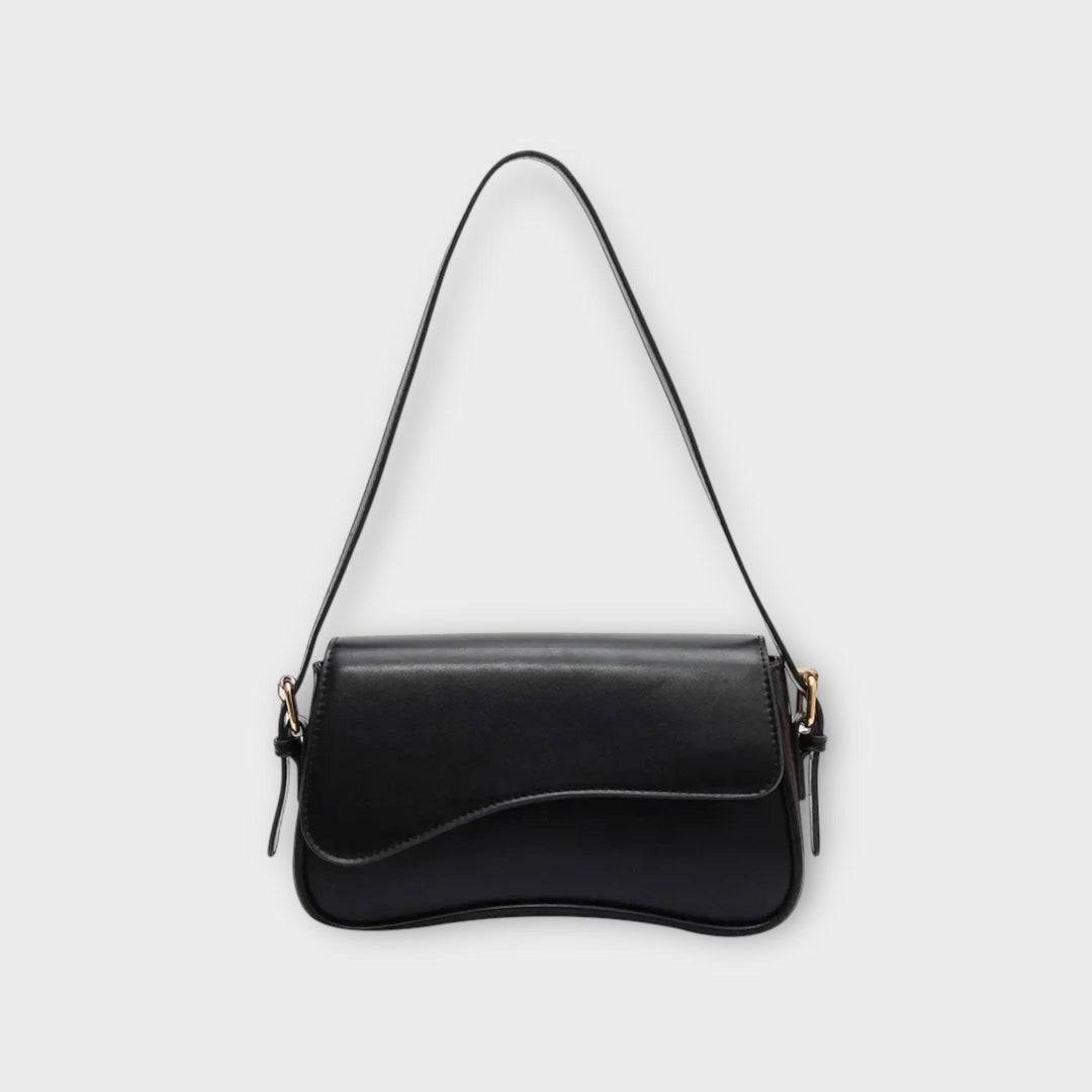 Damen Umhängetasche Leder - Elegante Handtasche Alltag-Schwarz-Luzern Mode