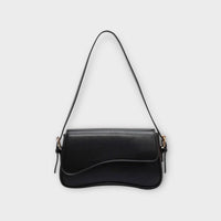 Damen Umhängetasche Leder - Elegante Handtasche Alltag-Schwarz-Luzern Mode