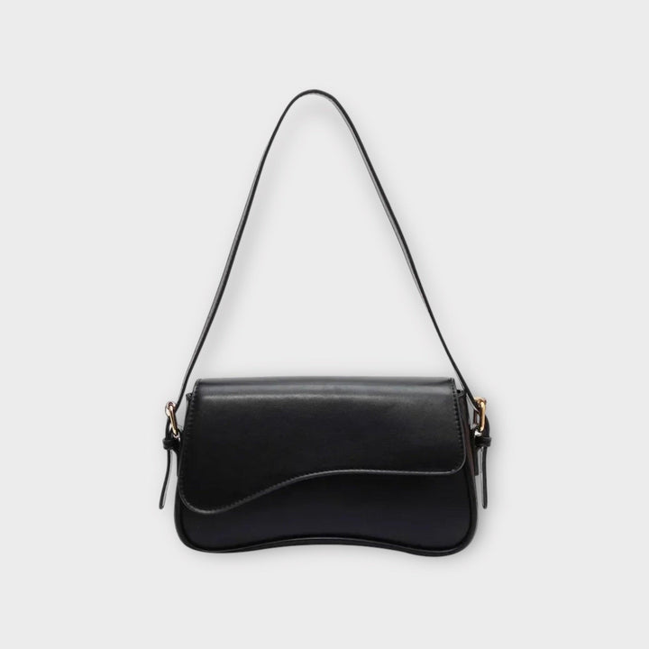 Damen Umhängetasche Leder - Elegante Handtasche Alltag-Schwarz-Luzern Mode