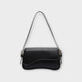 Damen Umhängetasche Leder - Elegante Handtasche Alltag-Schwarz-Luzern Mode