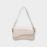 Damen Umhängetasche Leder - Elegante Handtasche Alltag-Silber-Luzern Mode