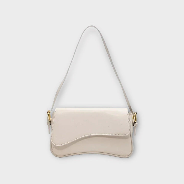 Damen Umhängetasche Leder - Elegante Handtasche Alltag-Silber-Luzern Mode