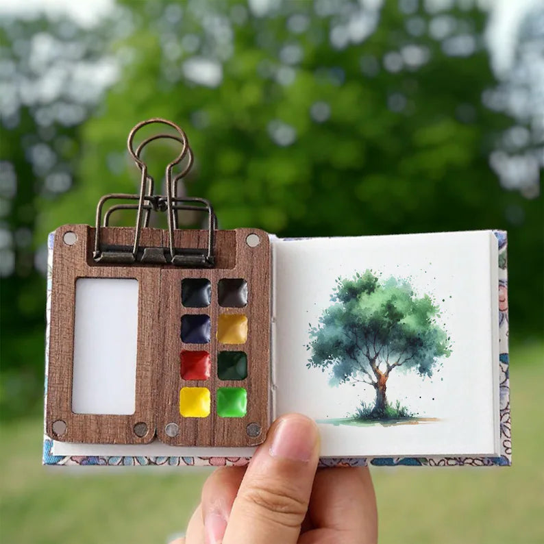 Kompaktes Aquarellset | Kreativ | Überall und jederzeit | Taschenformat-Luzern Mode