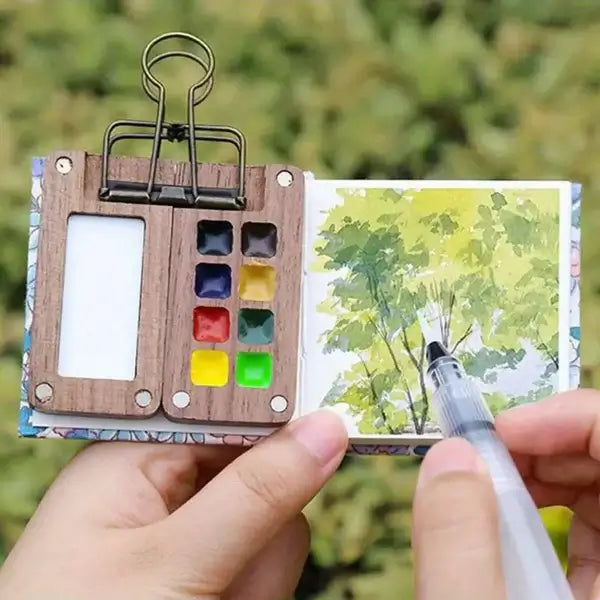 Kompaktes Aquarellset | Kreativ | Überall und jederzeit | Taschenformat-Luzern Mode
