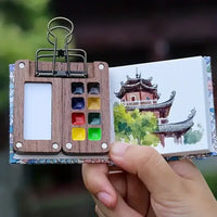 Kompaktes Aquarellset | Kreativ | Überall und jederzeit | Taschenformat-Luzern Mode