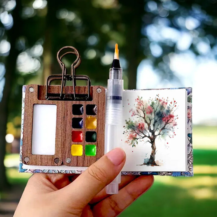 Kompaktes Aquarellset | Kreativ | Überall und jederzeit | Taschenformat-Kompaktes Set-Luzern Mode