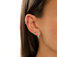 Ohrstecker | Zirkonia | Schwarz | Weiß | Silber | Gold | Kompakt | Stilvoll | Langlebig-Luzern Mode