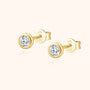 Ohrstecker | Zirkonia | Schwarz | Weiß | Silber | Gold | Kompakt | Stilvoll | Langlebig-Gold-Weiß-Luzern Mode
