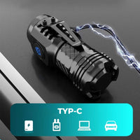 LED Taschenlampe | Kompakt Hell USB-C Wiederaufladbar Leicht Wasserdicht-Luzern Mode