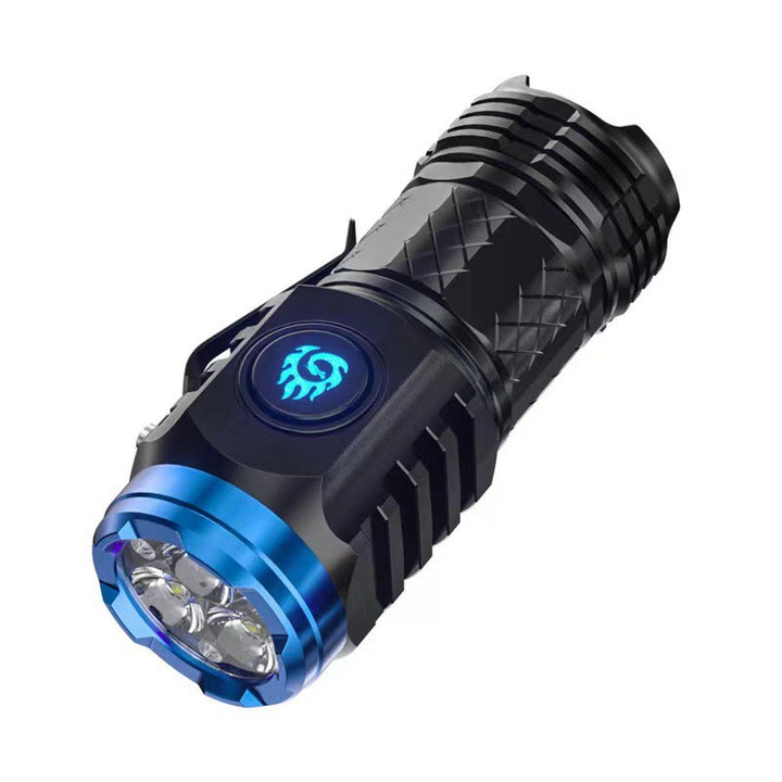 LED Taschenlampe | Kompakt Hell USB-C Wiederaufladbar Leicht Wasserdicht-Schwarz-Luzern Mode