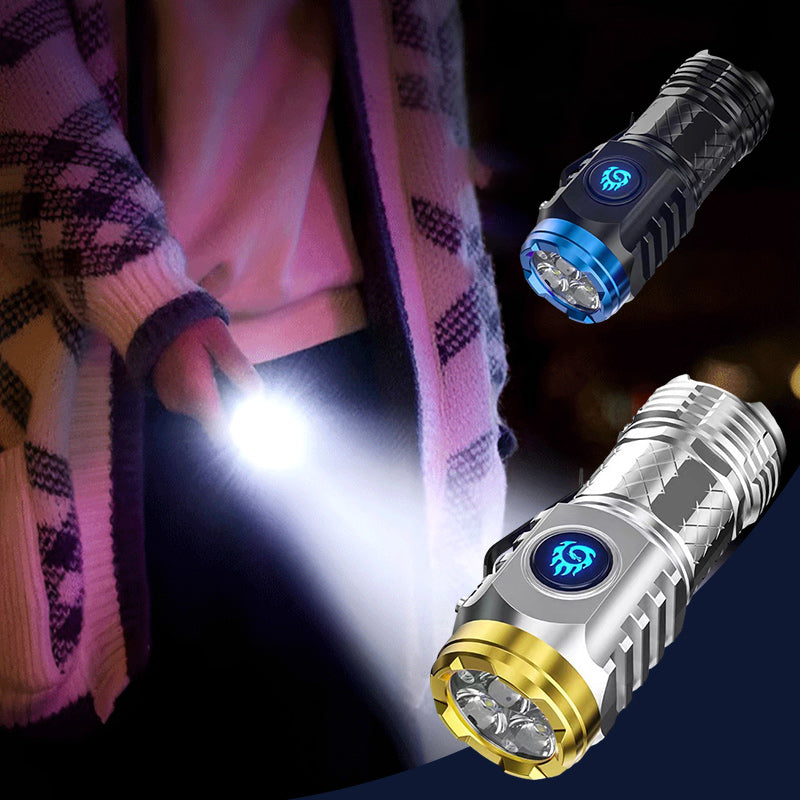 LED Taschenlampe | Kompakt Hell USB-C Wiederaufladbar Leicht Wasserdicht-Luzern Mode