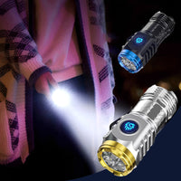 LED Taschenlampe | Kompakt Hell USB-C Wiederaufladbar Leicht Wasserdicht-Luzern Mode