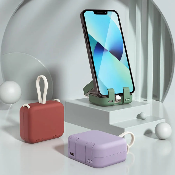 Powerbank | Klein Kompakt Leicht Vielseitig 5000mAh USB-C Wiederaufladbar-Luzern Mode