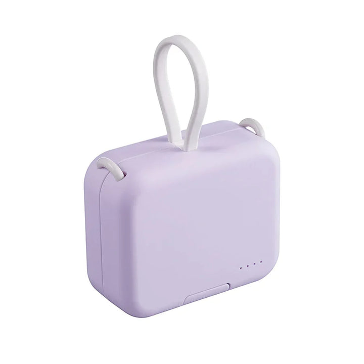 Powerbank | Klein Kompakt Leicht Vielseitig 5000mAh USB-C Wiederaufladbar-Lila-Luzern Mode