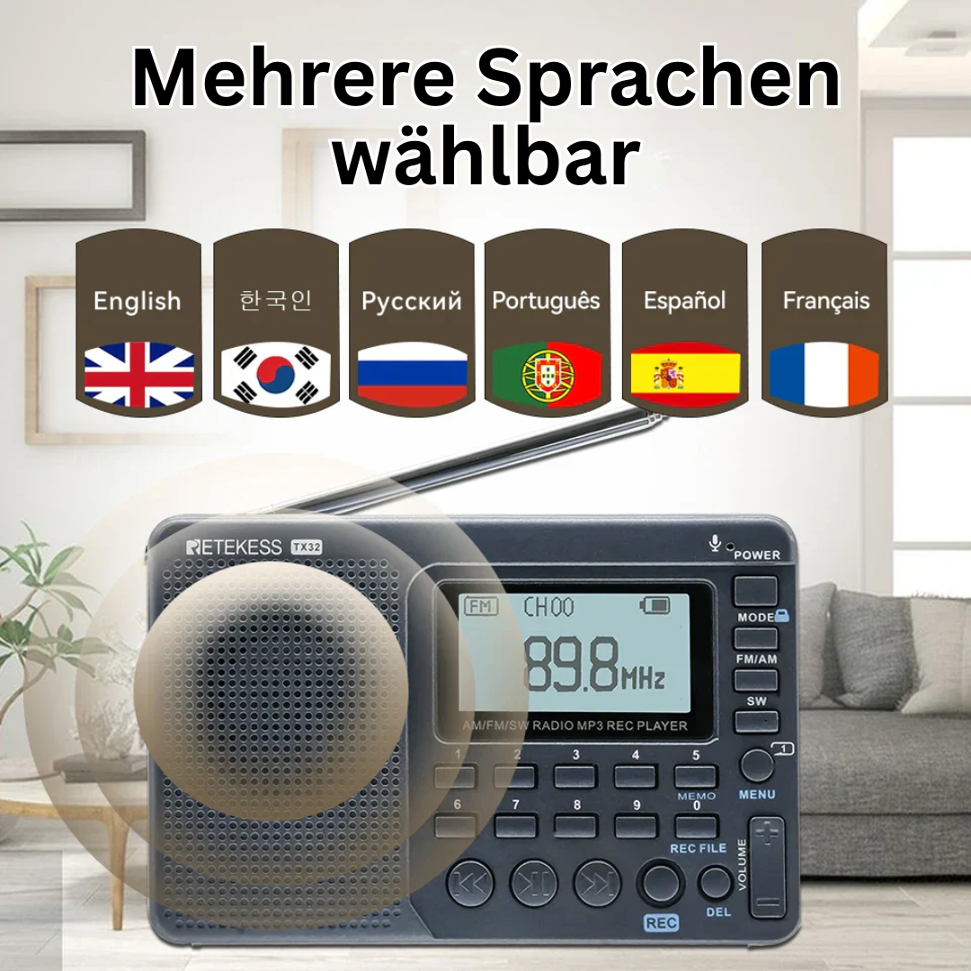 Tragbare Radio | Multiband USB Vielseitig Kompakt Leicht Langlebig-Luzern Mode