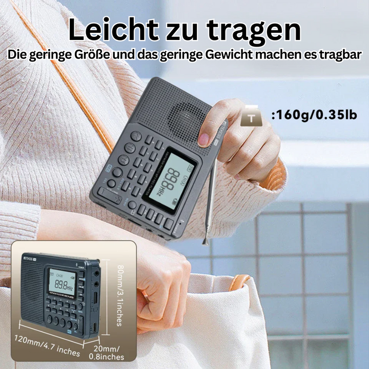 Tragbare Radio | Multiband USB Vielseitig Kompakt Leicht Langlebig-Luzern Mode