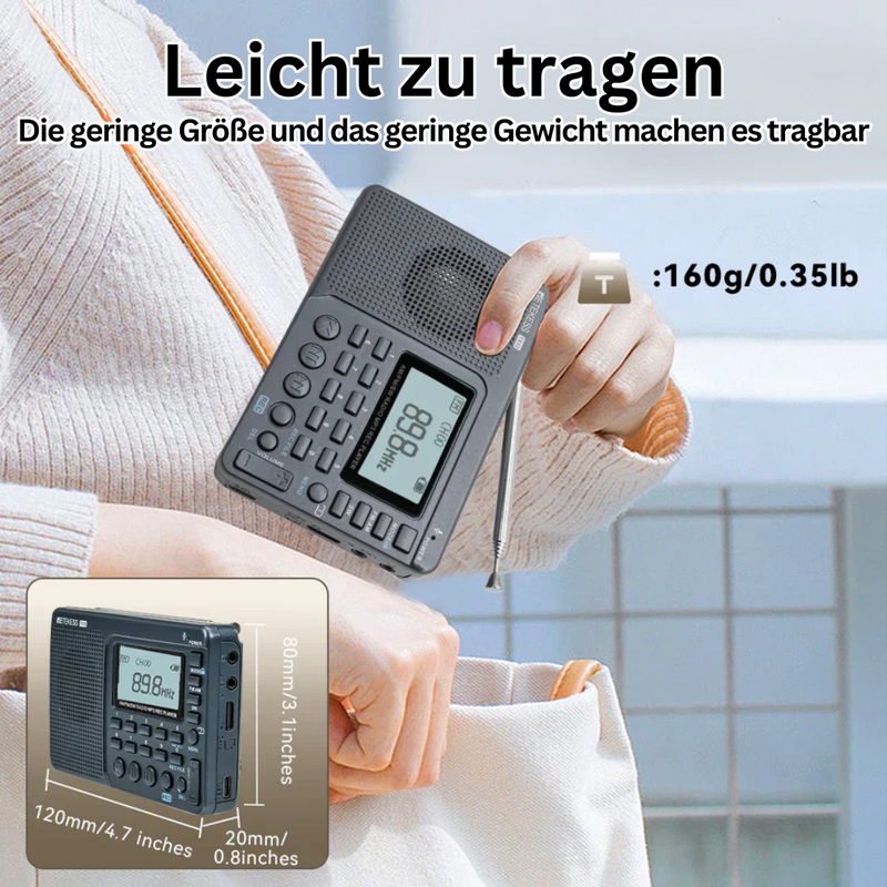 Tragbare Radio | Multiband USB Vielseitig Kompakt Leicht Langlebig-Luzern Mode