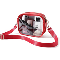 Transparente Reise-Kulturtasche mit Reißverschluss, TSA-konform-Rot-Luzern Mode