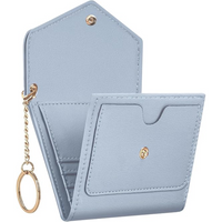 Luxuriöse Damen Leder Geldbörse mit Schlüsselanhänger-Blau-Luzern Mode