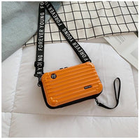 Kleine Kofferhandtasche mit Schulterriemen für Reisen-Orange-Luzern Mode
