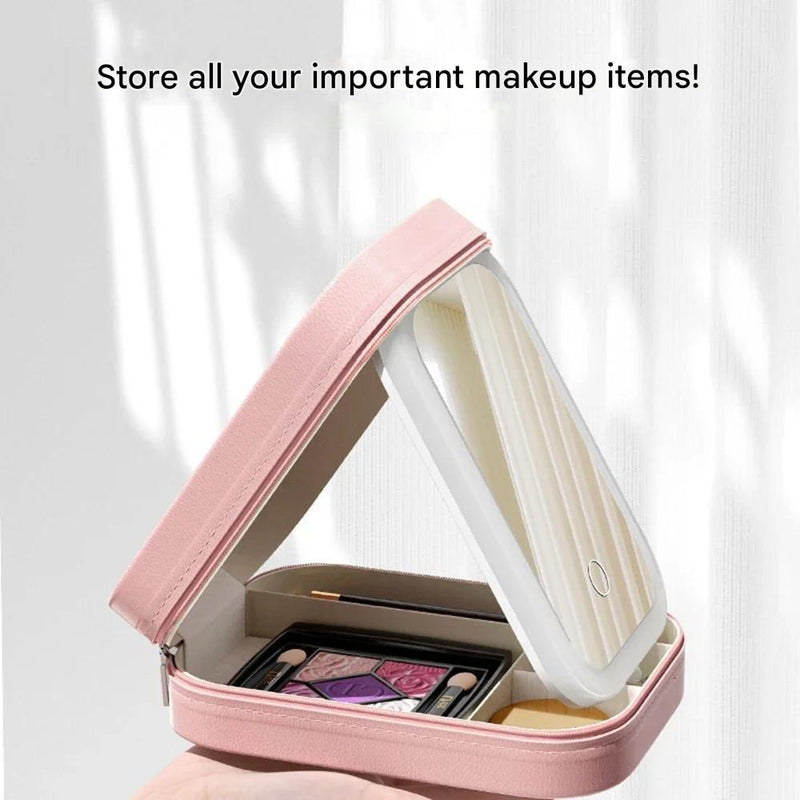 Make-Up Organizer | Kompakt | Spiegel | Beleuchtet | USB | Oplaadbar-Luzern Mode