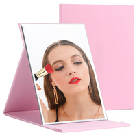 Make-Up Spiegel | Ständer Rechteckig Faltbar Kompakt Verstellbar-Rosa-Luzern Mode