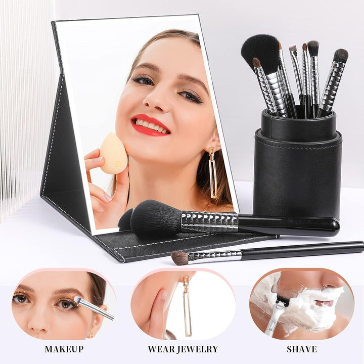 Make-Up Spiegel | Ständer Rechteckig Faltbar Kompakt Verstellbar-Luzern Mode