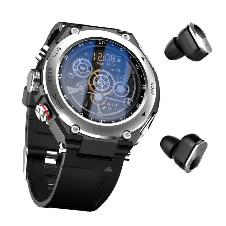Herren Smartwatch mit Herzfrequenz- und Blutdruckmessung-Grau-Luzern Mode