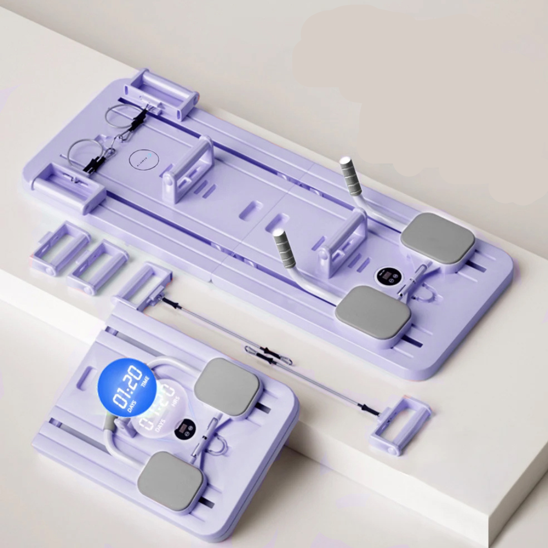 Pilates Reformer Set | Komplett | Kompakt | Vielseitig | Core-Training-Lila-Luzern Mode
